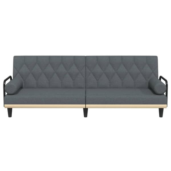 vidaXL sovesofa med armlæn stof mørkegrå