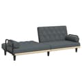 Miniatyrbillede 7 af 11: vidaXL sovesofa med armlæn stof mørkegrå