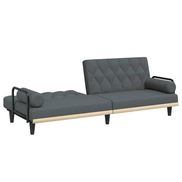 vidaXL sovesofa med armlæn stof mørkegrå
