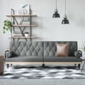 Miniatyrbillede 2 af 11: vidaXL sovesofa med armlæn stof mørkegrå