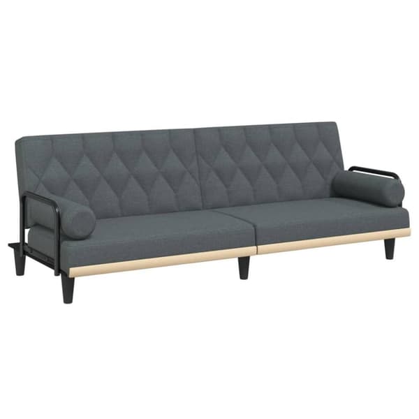 vidaXL sovesofa med armlæn stof mørkegrå