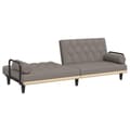 Miniatyrbillede 6 af 11: vidaXL sovesofa med armlæn stof gråbrun