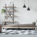 Miniatyrbillede 2 af 11: vidaXL sovesofa med armlæn stof gråbrun