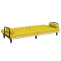 Miniatyrbillede 8 af 11: vidaXL sovesofa med armlæn stof lysegul
