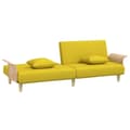 Miniatyrbillede 6 af 11: vidaXL sovesofa med armlæn stof lysegul