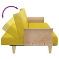 Miniatyrbillede 8 af 11: vidaXL sovesofa med armlæn stof lysegul