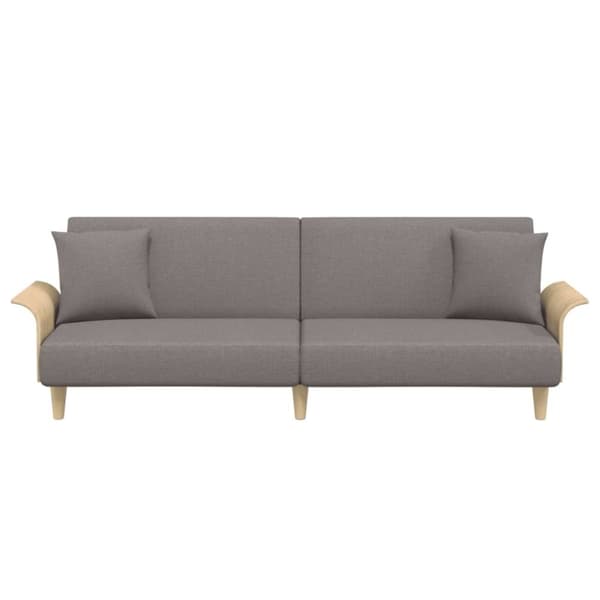 vidaXL sovesofa med armlæn stof gråbrun