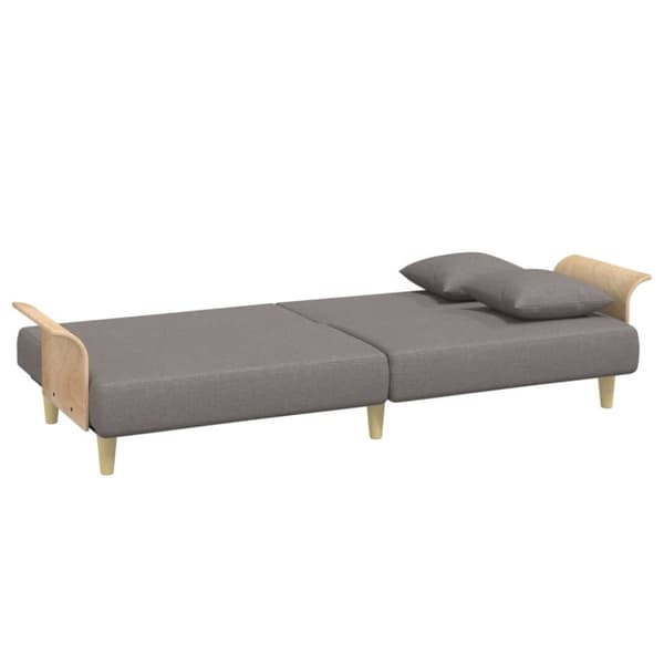 vidaXL sovesofa med armlæn stof gråbrun