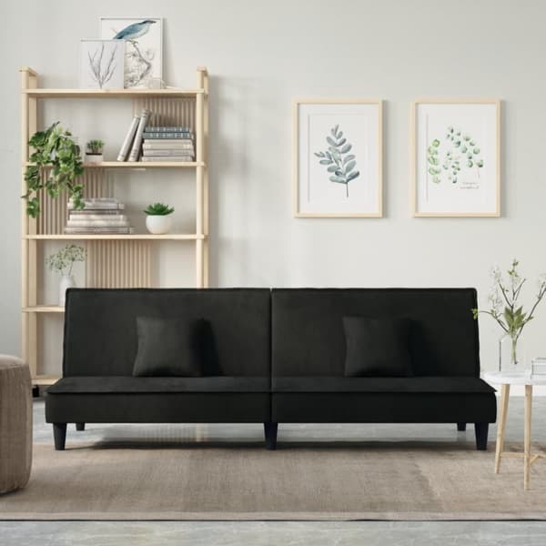 vidaXL sovesofa velour sort