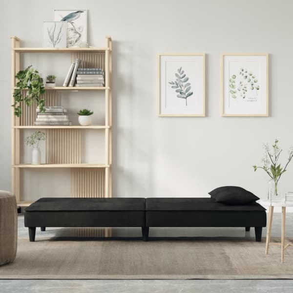 vidaXL sovesofa velour sort
