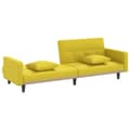 Miniatyrbillede 6 af 11: vidaXL sovesofa med hynder stof lysegul
