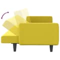 Miniatyrbillede 10 af 11: vidaXL sovesofa med hynder stof lysegul