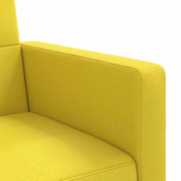 vidaXL sovesofa med hynder stof lysegul