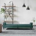 Miniatyrbillede 4 af 11: vidaXL sovesofa med armlæn velour mørkegrøn