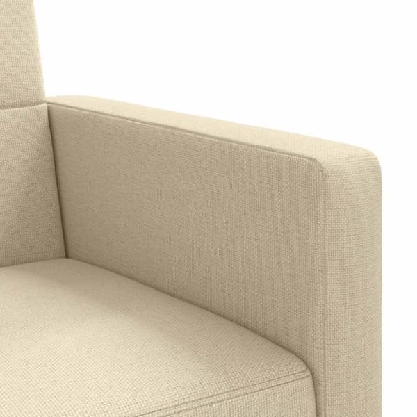 vidaXL sovesofa med hynder stof cremefarvet