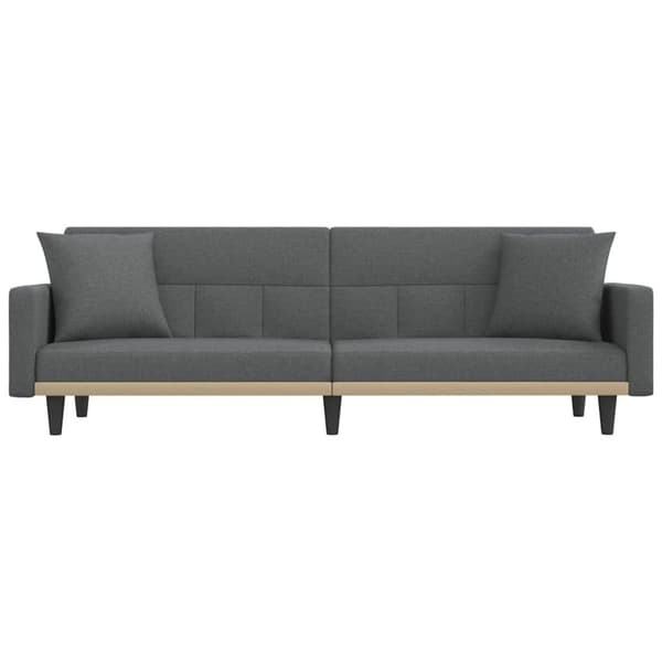 vidaXL sovesofa med hynder stof mørkegrå