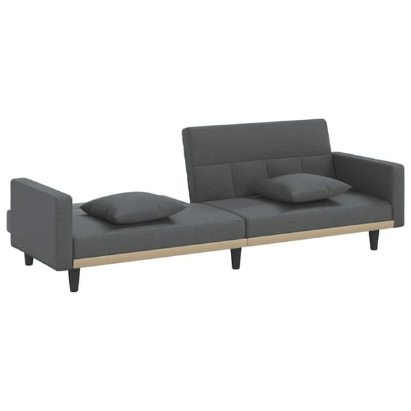 vidaXL sovesofa med hynder stof mørkegrå