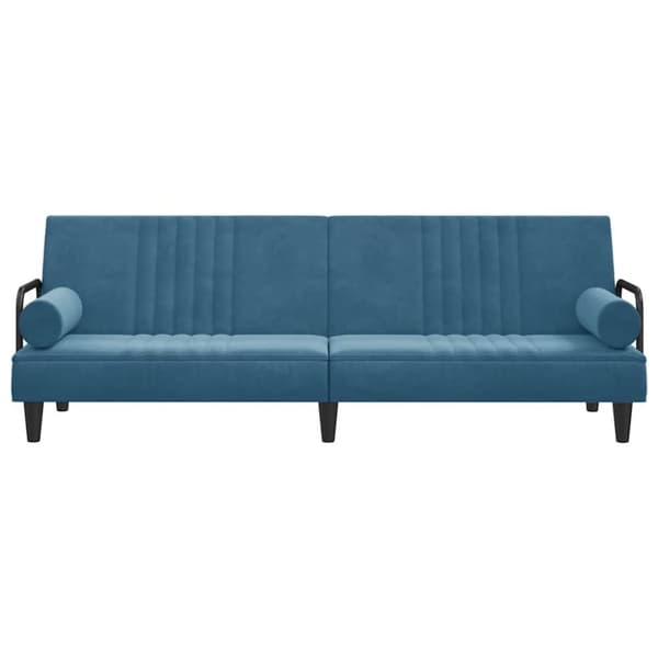 vidaXL sovesofa med armlæn velour blå