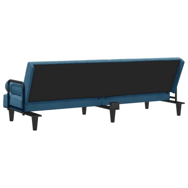 vidaXL sovesofa med armlæn velour blå