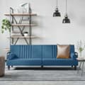 Miniatyrbillede 2 af 11: vidaXL sovesofa med armlæn velour blå