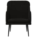 Miniatyrbillede 2 af 8: vidaXL lænestol 63x76x80 cm velour sort