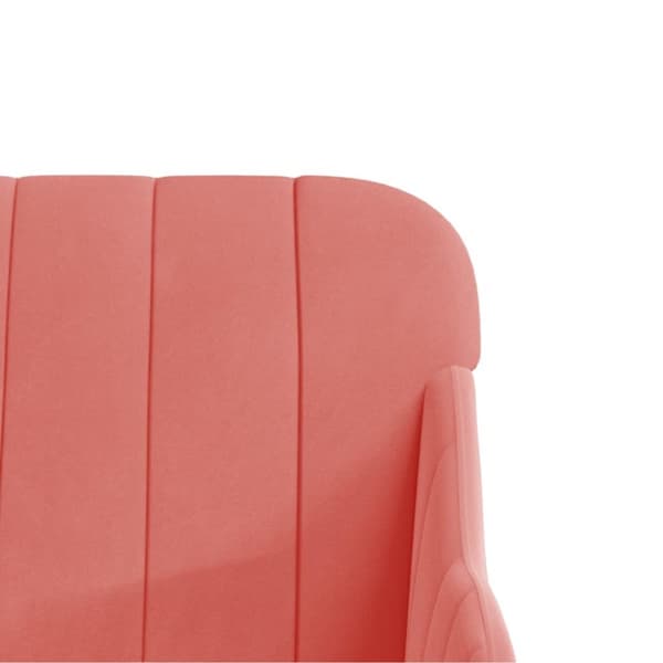 vidaXL lænestol 63x76x80 cm velour lyserød