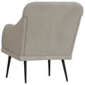 Miniatyrbillede 5 af 8: vidaXL lænestol 63x76x80 cm velour lysegrå