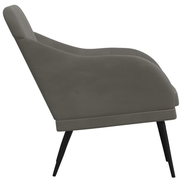 vidaXL lænestol 63x76x80 cm velour mørkegrå