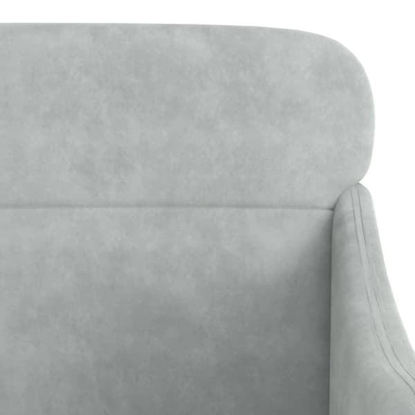 vidaXL lænestol 63x76x80 cm velour lysegrå
