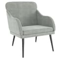 Miniatyrbillede 1 af 8: vidaXL lænestol 63x76x80 cm velour lysegrå