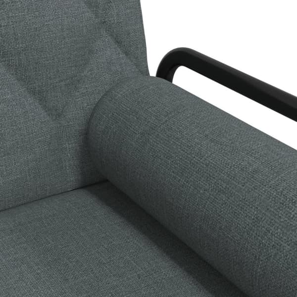 vidaXL Bäddsoffa med armstöd mörkgrå tyg