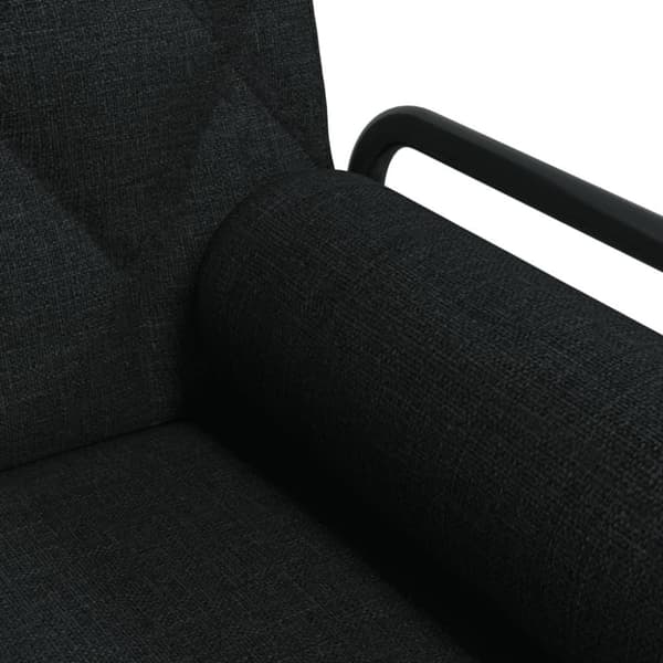 vidaXL Bäddsoffa med armstöd svart tyg