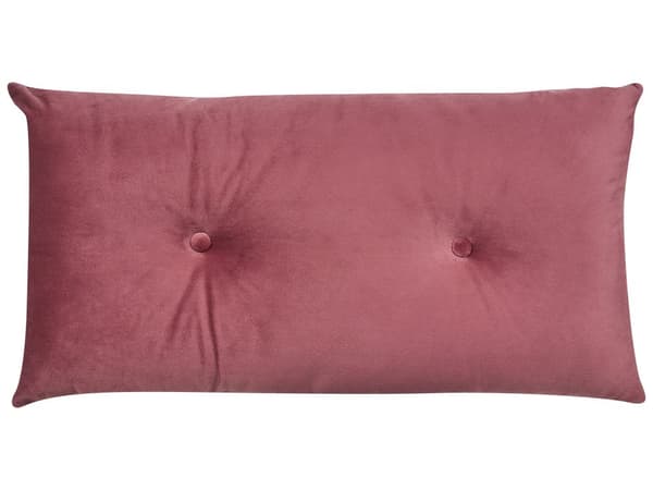 Liten Bäddsoffa Rosa Sammet 1-sits Armlös med Kuddar Metall Guldben Glamour Vardagsrum