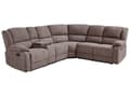 Miniatyrbillede 5 af 11: Sofa Grå Polyester 5 Personers Hjørnesofa med Elektrisk Recliner Justerbar Biografsofa med USB-port Drikkeholder Sovefunktion