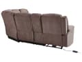 Miniatyrbillede 7 af 11: Sofa Grå Polyester 5 Personers Hjørnesofa med Elektrisk Recliner Justerbar Biografsofa med USB-port Drikkeholder Sovefunktion