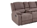 Miniatyrbillede 8 af 11: Sofa Grå Polyester 5 Personers Hjørnesofa med Elektrisk Recliner Justerbar Biografsofa med USB-port Drikkeholder Sovefunktion