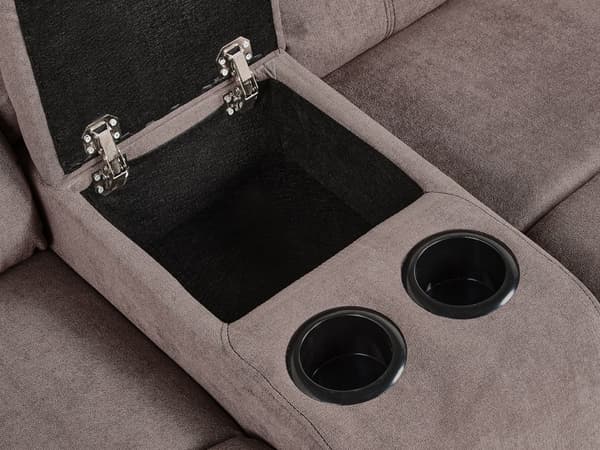 Sofa Grå Polyester 5 Personers Hjørnesofa med Elektrisk Recliner Justerbar Biografsofa med USB-port Drikkeholder Sovefunktion