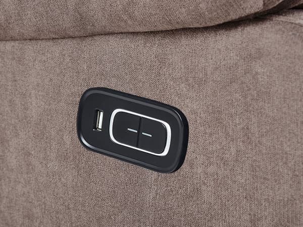 Sofa Grå Polyester 5 Personers Hjørnesofa med Elektrisk Recliner Justerbar Biografsofa med USB-port Drikkeholder Sovefunktion