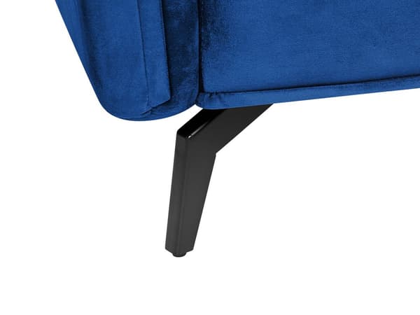 Sohva laivastonsininen 342 x 77 x 106 cm sametti puu rauta neljälle moderni koristetyynyt