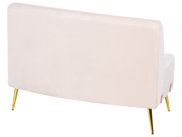 Sohva beige 350 x 87 x 85 cm sametti metalli moduuli kaareva glamour moderni