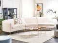 Pikkukuva 2 / 11: Sohva beige 350 x 87 x 85 cm sametti metalli moduuli kaareva glamour moderni