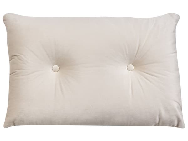 Vuodesohva vaalea beige 130 x 80 x 81 cm sametti rauta kahdelle säädettävä nappikoristelu