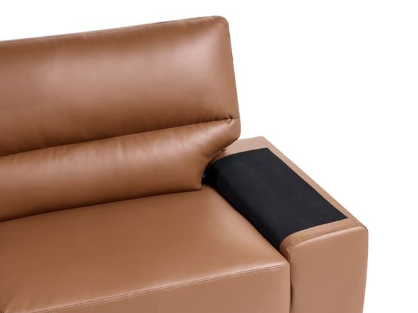 3-seters Sofa Gyllenbrun Imitert Skinn Moderne Sofistikert