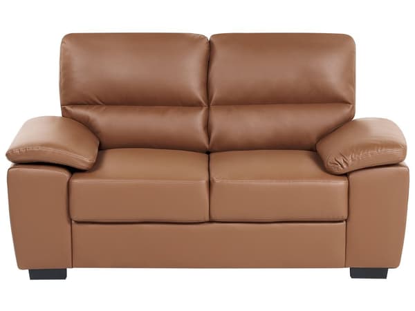 2-seters Sofa Gyllenbrun Imitert Skinn Stuen Moderne stil