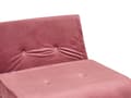 Miniatyrbillede 10 af 11: Lille Sofa Lyserød Sort Velour 1-personers Udtrækbar Sovesofa Armløs med Pude Metal Guld Ben Glamourøs Stil