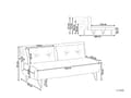 Miniatyrbilde 3 av 11: Sovesofa Sofa Rosa Fløyel 2-seters Uttrekkbar uten armer med 2 puter Metallgulben Glamour