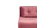 Miniatyrbilde 9 av 11: Liten Sovesofa Rosa Fløyel 1 Seter Sammenleggbar Sovesofa Armløs Med Pute Metall Svarte Ben Glamour