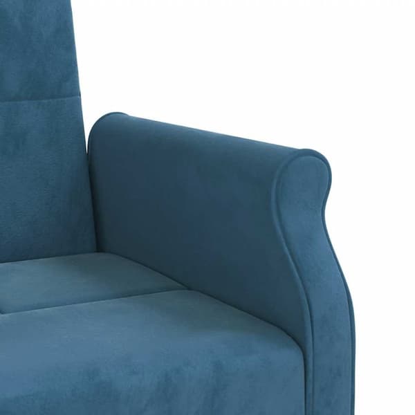 vidaXL Bäddsoffa med dynor blå sammet