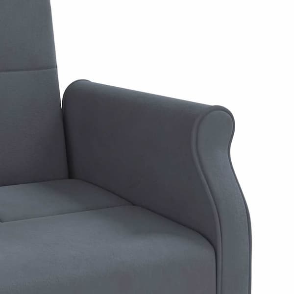 vidaXL Bäddsoffa med dynor mörkgrå sammet
