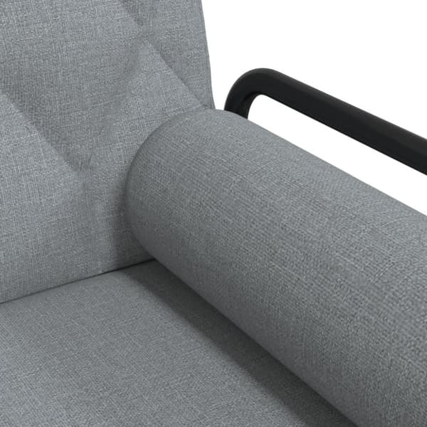 vidaXL Bäddsoffa med armstöd ljusgrå tyg